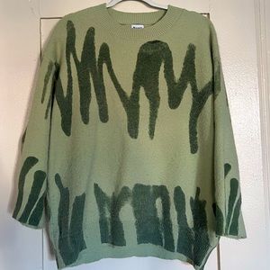 KATIE OVERSIZED SWEATER GREEN PRINCESS POLLY